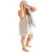 100% Natural Rough Linen Bath Towel - Quick Dry Hair Towel Wrap for Women - Open Weave Thin Lightweight Exfoliating Towel for Shower 26x59-Inch 26x59 Bath Towel Natural Kanva