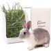 CalPalmy Hay Feeder for Rabbits, Guinea Pigs, Chinchillas - Reduce Waste with Hanging Alfalfa/Timothy Dispenser - White - Buy Online on GoSupps.com