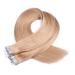 Tape In Hair Extensions #20 Ash Blond 40cm | 100% Remy Real Hair | 50 Bricks 4cm Wide | Adhesive Tresse by Novon Hair Extensions - International Shipping Available - Buy Online on GoSupps.com