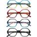 EYEURL Reading Glasses for Women 4-Pack Blue Light Blocking Reading Glasses Vintage Design Diamond-Shaped Frame Spring Hinge Readers Anti Glare Filter Lightweight Eyeglasses 3.0 4pairs-mix 3.0 x