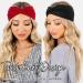Huachi Women's Fashion Knotted Headbands - Non Slip Boho Hair Bands | Wide Turban Style | Cute Solid Colors - Soft & Stretchy Hair Accessories - Buy Online on GoSupps.com