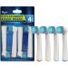 Oral B Braun Compatible Replacement Heads - 4 Pack Professional Brush Heads for Kids & Sensitive Teeth - Fits Triumph & Pro 1000 - Soft Bristles - 4 Count - Buy Online on GoSupps.com