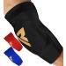 RDX Elbow Pads, SATRA Approved, Muay Thai MMA Kickboxing Sparring Elbow Guard, Martial Arts Striking Protection,Wrestling Basketball Adjustable MTB Volleyball Compression Padded Sleeve, Men Women BLACK large