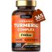 Organic Turmeric and Black Pepper Capsules | 2160mg | High Strength Curcumin with Ginger | 365 Vegan Capsules | by Horbaach