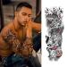 PUNKTUM Temporary Tattoos for Men and Teens - 12 Sheets of Realistic Full Arm Sleeve Tattoos for Halloween - Waterproof and Long Lasting - L19xW7 - Man-12 - Buy Online on GoSupps.com