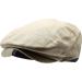 Men's Linen Flat Ivy Gatsby Summer Newsboy Hat - Khaki (L-XL) - Buy Online on GoSupps.com