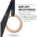 Grey Fox Premium Numbered 1.1 Wooden Gymnastic Rings with Adjustable Straps - Olympic Size, Chalk, Non-Slip Buckle | Full Body Suspension for Bodyweight Calisthenics - Home Gym Equipment for Fitness Enthusiasts - Buy Online on GoSupps.com
