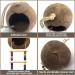 Hanging Coconut Bird House with Ladder - Natural Fiber Shell Nest for Birds - Swing Toys & Accessories for Parakeets, Finches & Canaries - Buy Online on GoSupps.com