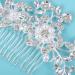 Euvoym 3 Pieces Bridal Wedding Hair Clip Comb Bridal Flower Side Hair Clips Pearl Bridal Headpiece Wedding Accessories for Women and Girls - Buy Online on GoSupps.com