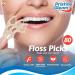 80pk Biodegradable Corn Starch Dental Floss Picks | Tooth Floss Sticks for Teeth | Dental Harps - Buy Online on GoSupps.com