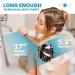 Bamboo Charcoal Infused Loofah Back Scrubber Set for Men & Women | Exfoliating Shower Sponge | Includes 1 Stick Loofah, 1 Luffa Pouf, and Hanging Hook - Black - Buy Online on GoSupps.com