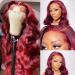 99J Burgundy Body Wave Lace Front Wig | Human Hair | 24 Inch 180% Density Pre Plucked Glueless Wig for Black Women - Buy Online on GoSupps.com