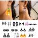 Feylie Halloween Acrylic Earrings - Pumpkin Skeleton Dangle Drops | Statement Jewelry for Women - Buy Online on GoSupps.com