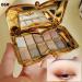 10-Color Glitter Eyeshadow Palette - Shimmer Makeup Set for Women | Diamond Bright Eye Shadow Powder - Buy Online on GoSupps.com