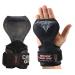 Cobra Grips PRO Weight Lifting Gloves Heavy Duty Straps Alternative Power Lifting Hooks for Deadlifts Adjustable Neoprene Padded Wrist Support Bodybuilding A PRO Black Rubber