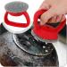 Besreey Stainless Steel Dish Scrubber Silicone Handle Pot Cleaning Scrubber Brush - Ergonomic Multi-Functional Kitchen Dish Scrubber Cast Iron Brush for Pans Grills Kitchen Stove Red - Buy Online on GoSupps.com