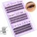 Self Adhesive Lashes Clusters Fluffy Wispy Eyelash Extension Self Adhesive Eyelashes Reusable Press on Lashes No Glue Needed Eyelash Clusters 10-14mm C Curl Individual Lashes 126pcs by Yawamica