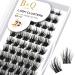 Cluster Lashes 12mm 72 Clusters B&Q Lash Clusters D Curl Individual Cluster Lashes Natural Eyelash Clusters DIY Lash Extensions Soft Fluffy Cluster Eyelash Extensions (B20 D-12mm) D-12 mm B 20