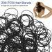 COEETR Hair Ties - 200 Pack Metal-Free Elastic Ponytail Holders for Women & Girls - Perfect for All Hairstyles - Black - Buy Online on GoSupps.com