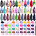 Morovan Gel Nail Polish Kit - 36 Colors Gel Paint Nail Art Polish Set with Gel Nail Brush Spider Gel Liner for DIY Painting Drawing Nail Art Design Manicure Kit Color Group A
