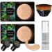 2PCS Mushroom Head Air Cushion CC Cream BB Cream Foundation Full Coverage Foundation 24HR Matte Oil Control Concealer With Makeup Face Primer & Petal-Shaped Cosmetics Brush(Natural) 2PCS Natural+Primer Set