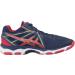 ASICS Men's Gel-Netburner Ballistic Mid Top Volleyball Shoes - Indigo Blue/Prime Red/Rich Gold - Size 6.5 - Buy Online on GoSupps.com