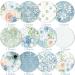 Whaline 24Pcs Blue Floral Pattern Paper 30x30cm - Double-Sided Watercolor Flower Scrapbook Paper for DIY Crafts and Photo Albums - Buy Online on GoSupps.com