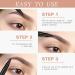 4-Tip Microblade Eyebrow Pen - Waterproof & Smudge-Proof Dark Brown+Black - Buy Online on GoSupps.com