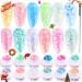 Noirwhite Glitter Gel Nail Polish Set -12 Colors Sparkle Aurora Sequins Gel Polish Resplendent Neon Colorful Trendy Translucent Glitter Solid Nail Polish Kit Pink Gold White Blue Green Soak Off UV LED Solid Gel Nail Polish for Home DIY Manicure Nail Salon