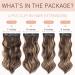 4PCS-11Clips Curly Synthetic Hair Extensions 22 Inches - Light Brown mix Golden Brown - Women's Wavy Hair Pieces - Buy Online on GoSupps.com