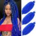 Springy Afro Twist Hair 28 Inch Cuban Twist Hair 3 Packs Marley Twist Braiding Hair Pre-separated Spring Twist Hair Wrapping Hair for Soft Locs Cuban Twist Crochet Hair for Women (28Inch-3Pcs-Blue)