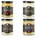 Garlic Farm Mayonnaise Jar Pick N Mix - Choose From 4 Flavours | Black-Garlic Garlic-Mayonnaise Garlic-Mayo with Chilli Toasted Garlic-Mayonn - Pack of 4 x 240g