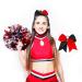 Jumbo Cheerleading Bow Set - 8 Inch Red & Black Hair Bows for Teen Girls | Large Cheer Bow with Ponytail Holder - Buy Online on GoSupps.com