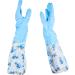 TRIXES Long Rubber Pond and Drain Gloves Household & Garden Chores Gardening Weeding Washing Cleaning & Dishwashing Extra Protection Sleeves - Heavy Duty Waterproof and Lined for Warmth Blue - Buy Online on GoSupps.com