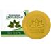 Relaxcation Lemongrass Soap Bar with Leaves and Lemon Peel | Natural Citronella Cold Process Soap | Lemongrass Refreshing and Energizing Soap Bar | HELP REDUCE OILY SKIN