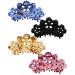 Prettyou 3.5 Inches Effortless Beauty Assorted Hollow flowers Hair patterns Hair Claws 4-count