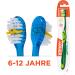 Elmex Junior Toothbrush 6-Pack (Ages 6-12) - Soft Bristles for Tooth Change - Various Colors Available - Buy Online on GoSupps.com