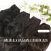 FESHFEN Invisible Wire Hair Extensions - Long Wavy Synthetic Hairpiece 16 Inch, Adjustable Transparent Wire with 2 Secure Clips, Black Brown - for Women - Buy Online on GoSupps.com