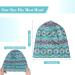 Satin Lined Double Layer Sleep Cap Set for Women - Blue Lattice Green Stripe Navy Pink - Perfect for Curly Hair - Slouchy Beanie Slap Hat (4 Pieces) - Buy Online on GoSupps.com