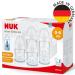 Nuk First Choice+ Baby Bottles Starter Set | Glass & Silicone | 0-6 Months | 4 Bottles with Temperature Control | Anti-Colic System | BPA-Free | Complete 5-Part Set - Buy Online on GoSupps.com