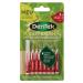 Dentek eco easybrush interdental brush iso 2 8 pieces -based - 0.5 mm fine for tight interdental spaces with mint taste & hygienic protective cap - reusable