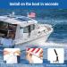 Affordura Boat American Flag & Pole Set | 16x24 Flag w/ Mount for Round & Square Rails | Includes 2 Clips | Blue - Buy Online on GoSupps.com