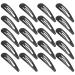XCZYN 20 Pcs Snap Hair Clips Matte Finish Black Color Anti-slip Snap Clip Hair Accessories Metal Barrettes for Women Little Girls Lady Hair Styling (20 Pieces Black) 1 count (Pack of 20) Black