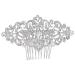 EVER FAITH Crystal Clear Silver-Tone Bridal Hairpiece Side Comb - Art Deco Wave Wedding Hair Accessory for Bride - Buy Online on GoSupps.com