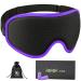ZHUFUREN Sleep Mask for Men Women 3D Eye Mask for Sleeping of Light Blocking Concave Blindfold Eye Cover for Night Sleep Nap Travel and Meditation Purple