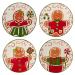 Certified International Holiday Magic Gingerbread 6" Canape/Luncheon/Snack Plates Set of 4