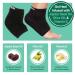 ZenToes Moisturizing Heel Socks - 2 Pairs Gel Lined Toeless Spa Socks for Dry, Cracked Heels - Heal While You Sleep (Regular Black) - Buy Online on GoSupps.com