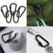 Gold Lion Gear Aluminum Carabiner with Lock 3 Inch (5 Pack) - Heavy Duty Black D Shape Buckle for Keychains, Backpacks - Buy Online on GoSupps.com
