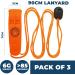 Triller Emergency Signal Pipe - Waterproof 85dB Alert 3-Pack for Hiking Camping and Marine Rescue - Lanyard & Clip Included - Orange - Buy Online on GoSupps.com