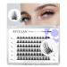 Beyelian single eyelashes C curl cluster eyelashes 72 PCs cluster lashes 0.07mm 10-16mm mixed diy eyelash extensions individual lashes at home super thin black band (luxury) 72 pieces (1 Pack) C-black luxury